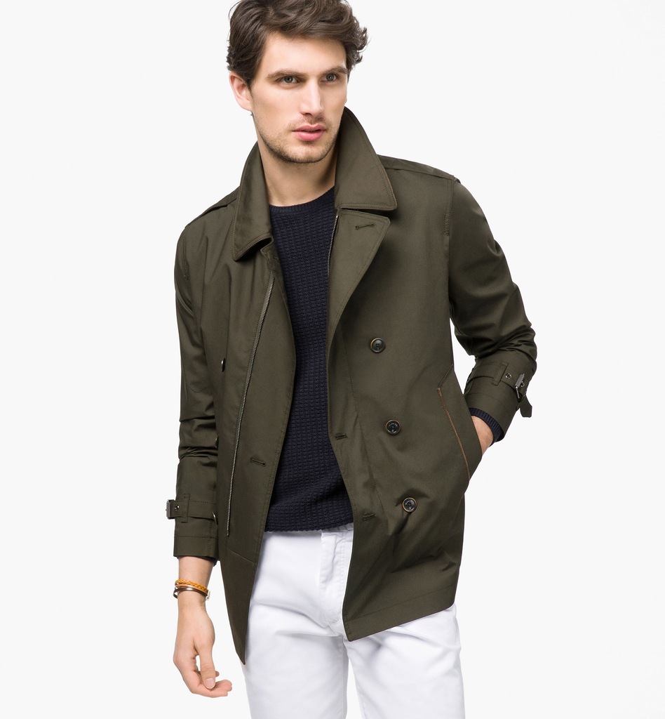 MASSIMO DUTTI płaszcz prochowiec trencz 40 L