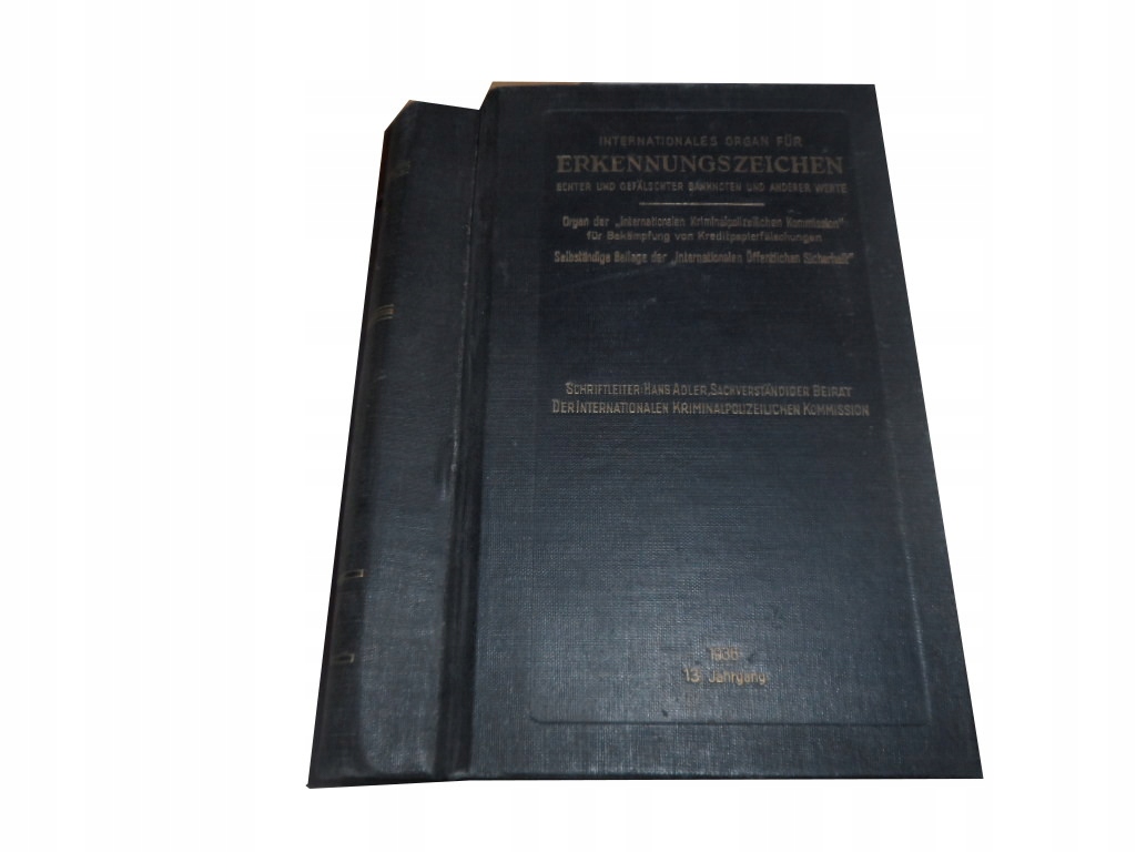 Katalog banknotów kryminalisty świata rocznik 1936