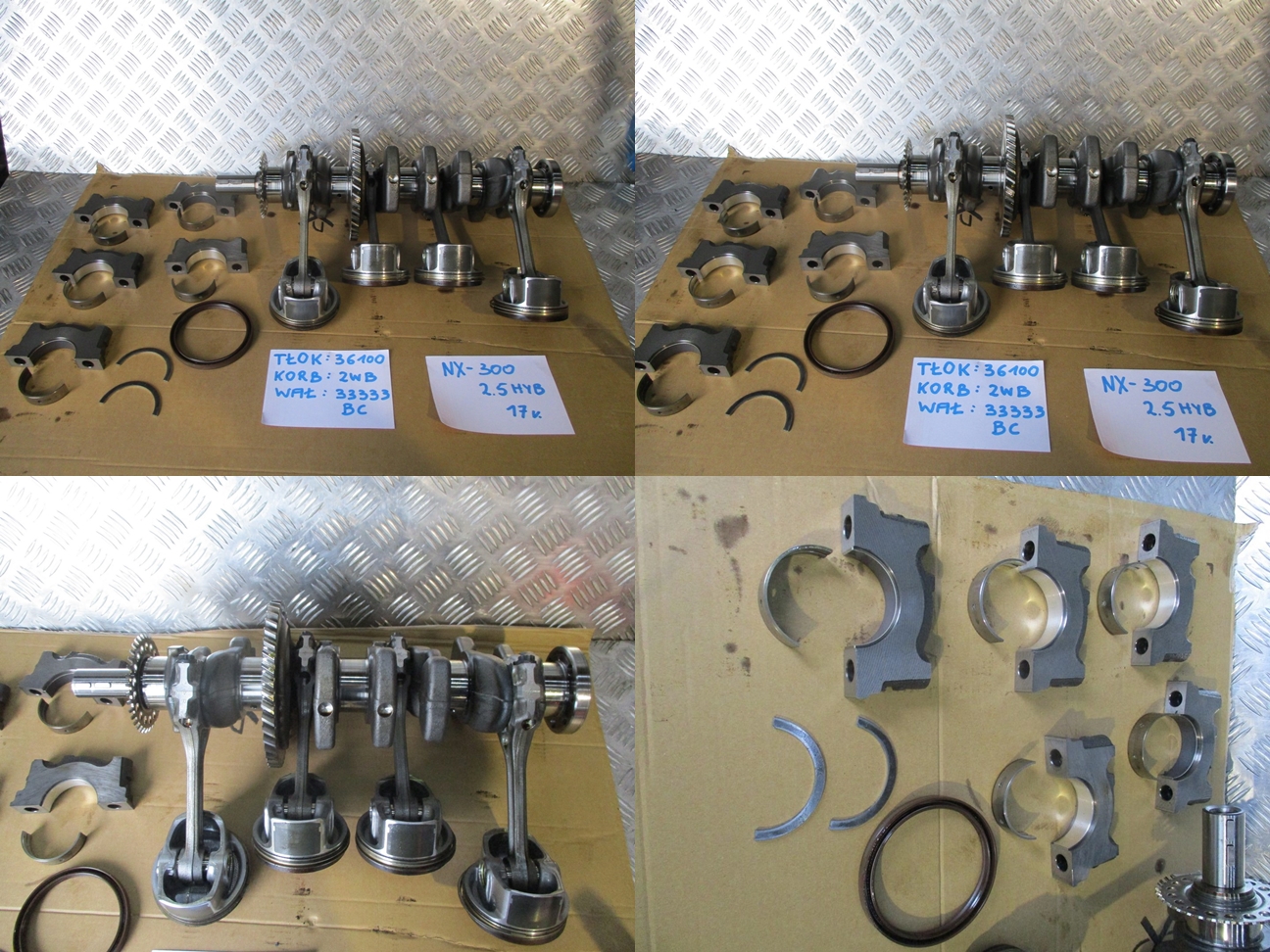 crank pistons LEXUS NX300 2,5i HYBRYDA