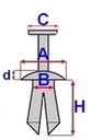 CLAMPS PINS PILLARS COVER PROTECTION FOR FORD PROBE photo 2 - milautoparts-fr.ukrlive.com