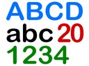 Водостойкие наклейки с надписями БУКВЫ/ЦИФРЫ, самоклеющиеся, 20 см.