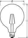 Декоративная светодиодная лампа накаливания OSRAM E27 2,5 Вт