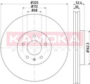 DISQUE DE FREIN PRZED.WENT. 103309 KAMOKA photo 4 - milautoparts-fr.ukrlive.com