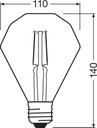 LED žiarovka 4,5W 40W Dekoratívna OSRAM Vintage Diamond Intenzita 420 lm