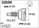 COUDE EXTERIEUR FORD ESCORT 1.8 TD 1990-1998 25X25 FREZOW photo 2 - milautoparts-fr.ukrlive.com