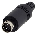 Штекер Mini DIN, 9 контактов, 9 контактов, для монтажа на кабеле (1178)