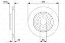 DISQUES SABOTS DE FREIN BOSCH ARRIÈRE - VW PASSAT CC 310MM photo 2 - milautoparts-fr.ukrlive.com