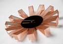 Nástenné hodiny Petal copper by ExitoDesign Farba béžová odtiene červenej strieborná zlatá