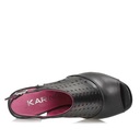 Dámske sandále Karino 39 čierne prelamované kožené Kolekcia letnia