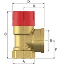 POISTNÝ VENTIL 1,5 BAR FLAMCO 1/2-1/2 27608 Značka Flamco