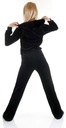 Женские черные велюровые спортивные костюмы, женский спортивный костюм XL