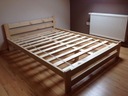Кровать деревянная сосновая 120х200 с высоким изголовьем А