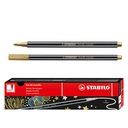 Pisak flamaster Stabilo Pen 68 metaliczny złoty, nr 68/810