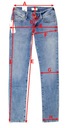 Jeansy damskie Calvin Klein Jeans -J20J216485 -rurki 7/8 - oryginalne - W31 Zapięcie zamek