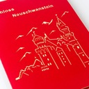Zamek Neuschwanstein Kartka 3D Pamiątka Pocztówka Zaproszenie Prezent WOW Waga produktu z opakowaniem jednostkowym 0.2 kg