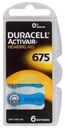 60 x 675 слуховых батарей PR44 Duracell ActivAir