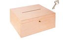 Pudełko skrzynka skrzynia na koperty drewniana EKO
