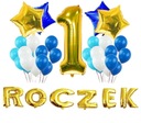 Balony na roczek 1 URODZINY ZESTAW gwiazdki ROCZEK