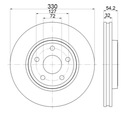 DISQUES MIKODA 2534 GT SABOTS DE FREIN JEEP GRAND CHEROKEE IV WK2 10R- AVANT 330MM photo 2 - milautoparts-fr.ukrlive.com