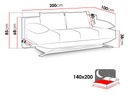 Rozkladacia pohovka s úložným priestorom BEND - šedá ekokoža Plocha na spanie - šírka (cm) 131-140 cm