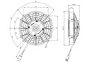 Axiálny ventilátor 12V 190mm/8&quot; typ spal VA14-AP11 Katalógové číslo dielu 5 702 108 120 002