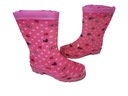 RÓŻOWE KALOSZE MINNIE-33-GUMIACZKI STOPER PROMOCJA