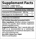 DOCTOR'S BEST Koenzým Q10 400 mg a Piperín BioPerine - Vegan (60 kapsúl) názov Absorption CoQ10 BioPerine