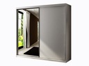 Zrkadlová šatníková skriňa 200 cm s RGB LED osvetlením ELVIRA 5 - biela Výška nábytku 200 cm