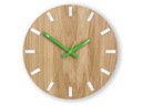 Drevené hodiny Simple Biela&Zelená klasika Celková šírka 33.5 cm