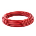 Oceľové lano v Otuline Povlak PVC červený 1/2mm 1x7 1mb Hmotnosť (s balením) 0.02 kg