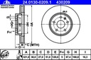 ATE DISCS FRONT OPEL INSIGNIA 17