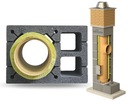 КЕРАМИЧЕСКАЯ СИСТЕМА ДЫМОХОД 8 м ИЗОЛИРОВАННЫЙ FI 200 8 м