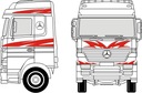 НАКЛЕЙКИ - MERCEDES ACTROS, КОМПЛЕКТ, 9 элементов