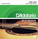 Струны для акустической гитары D'ADDARIO EZ890 9-45