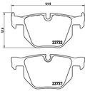 BREMBO SABOTS DE FREIN ARRIÈRE BMW 5 E60 E61 6 E63 photo 2 - milautoparts-fr.ukrlive.com