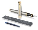 Перьевая ручка Parker IM Brushed Metal GT — перо F — 1931649