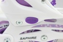 Детские резиновые роликовые коньки SAPHIRE 2 34-37 со светодиодной подсветкой