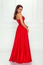 Bella Červené šaty s čipkovanou horou L Veľkosť 40