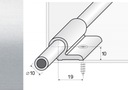 Лестничный карниз + ручки, 120см СЕРЕБРЯНЫЙ A06