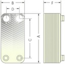 Výmenník tepla 30 doskový NORDIC 140 kW 1 1/4&quot; Kód výrobcu Ba-60-30nd