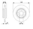 DISCS MIKODA 2428 VOLVO XC90 I FROM 02R- REAR 308MM photo 2 - milautoparts-fr.ukrlive.com