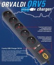 Удлинитель ORVALDI ORV5 3м новый, зарядка 2А. USB