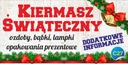 Baner Reklamowy - Ozdoby Swiąteczne Kiermasz 2x1m