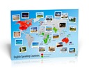 English Speaking Countries Map - Plakat