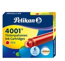 КАРТРИДЖИ ДЛЯ КОРОТКИХ РУЧОК PELIKAN 6 ШТ. КРАСНЫЙ