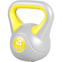 Gorilla Sports Kettlebell činka, vinylová, žltá, 4 kg Výška 23 cm