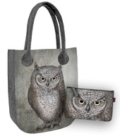 Большая фетровая сумка City + органайзер рекламный набор Bertoni Owl Eleonora