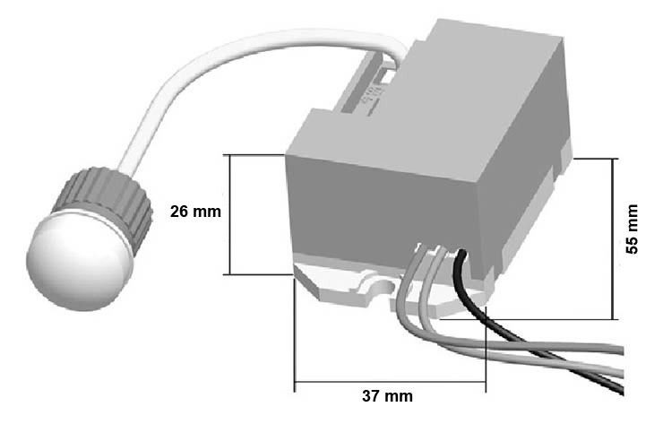 Czujnik ruchu LED PIR mini 12V/24V mały do puszki