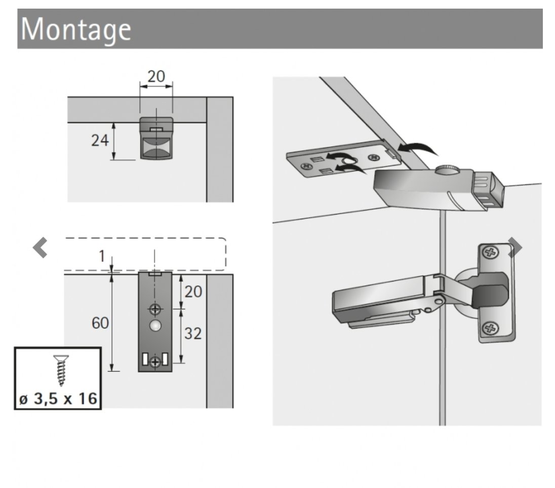 Hettich монтажная планка System 8099 SENSYS, Intermat, l28, d0, евровинты чертёж