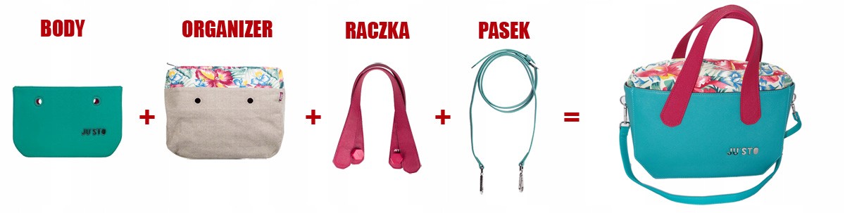 Borse O Emanuele Magenta O Bag JUSTO BODY TOREBKI J-YOUNG CZARNA